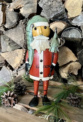 FATHER CHRISTMAS METAL 10.5